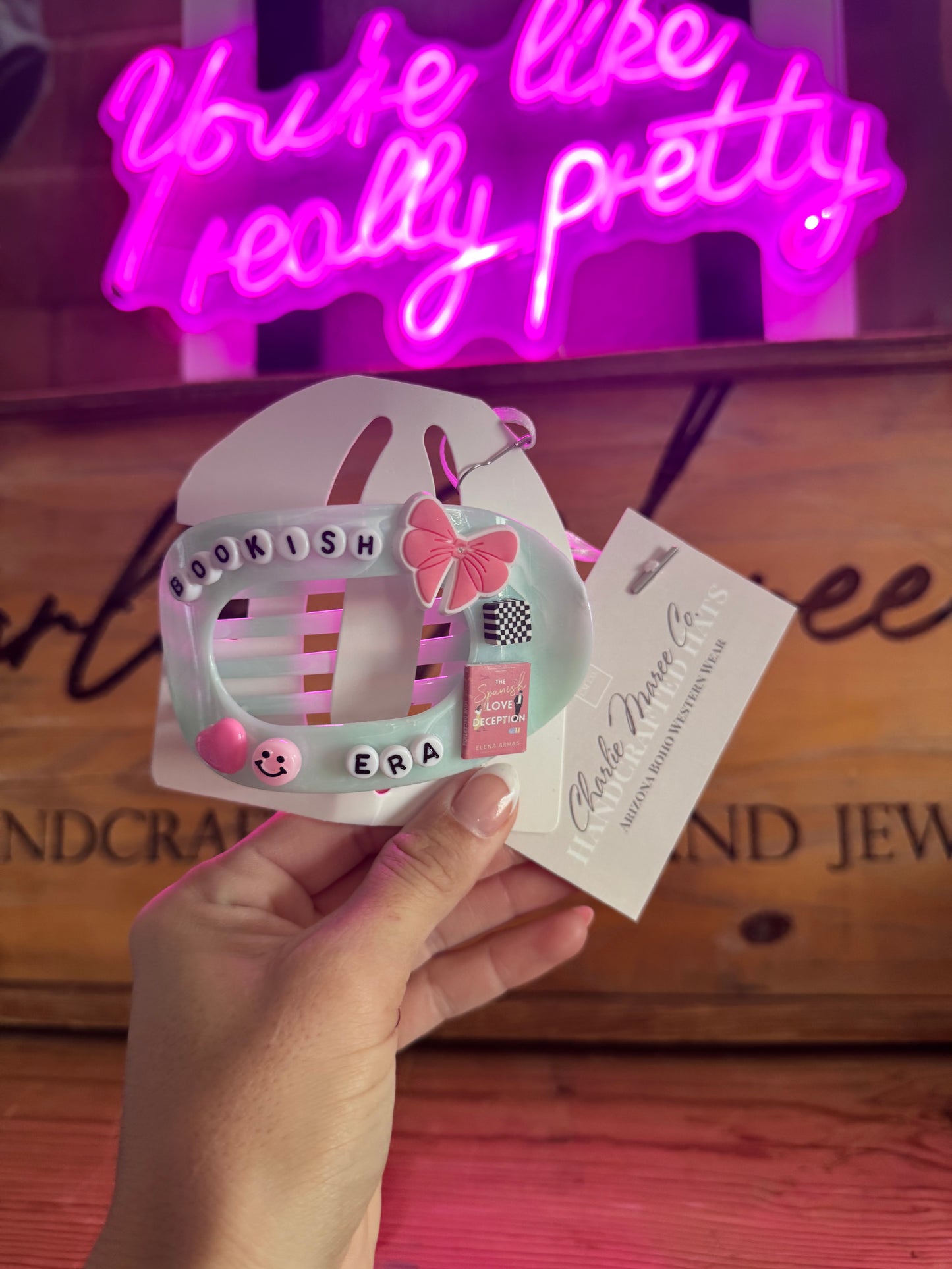BCJ-Bookish handmade charmed Hair Claws