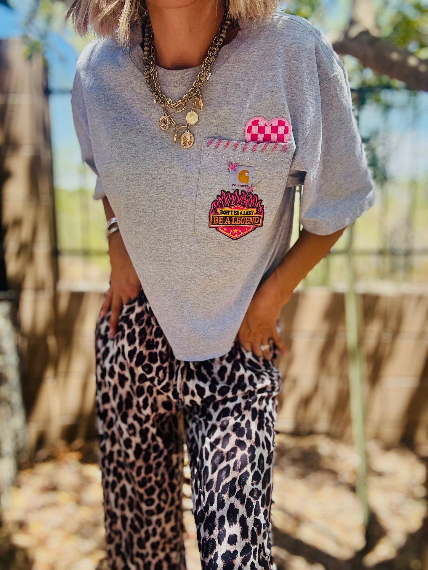 TEE-  be. Legend baddie -HUSBAND POCKET SHIRT - SMALL