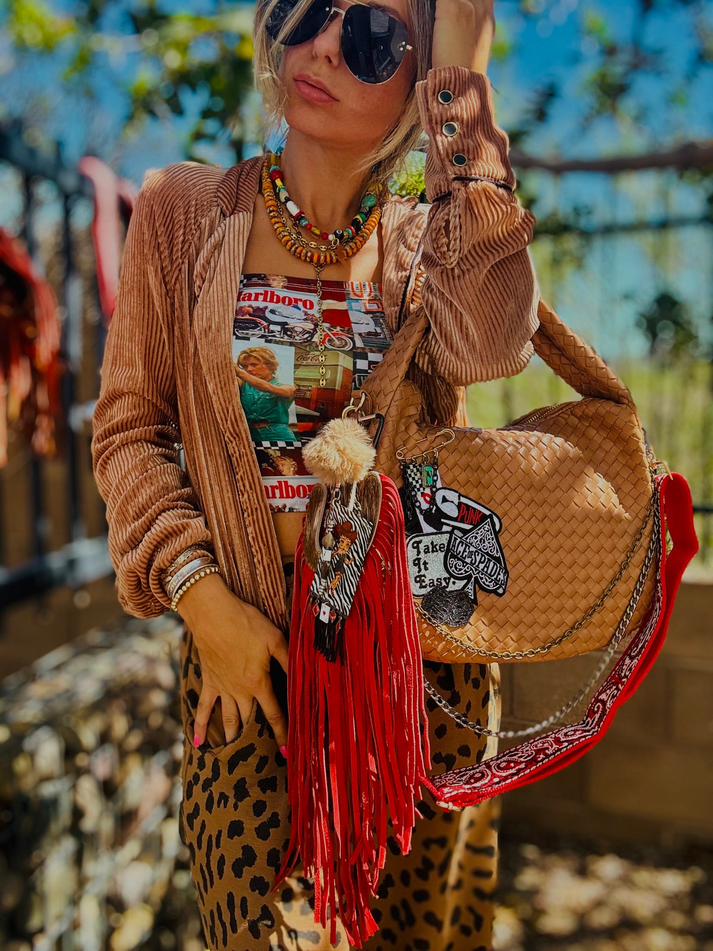CD- edgy punk Betty  + CHANDLER BAG* comes with 2 straps worn 3 ways