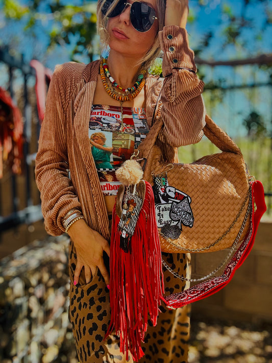 CD- edgy punk Betty  + CHANDLER BAG* comes with 2 straps worn 3 ways