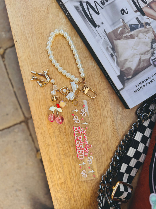 BBC-BIBLE VERSE +simply blessed pink bows and crosses