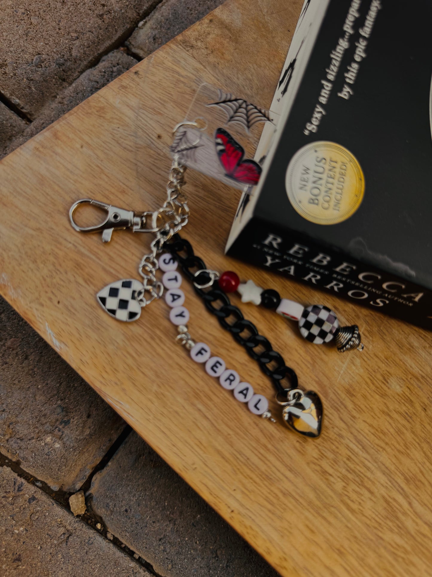 BBC-stay feral hand beaded+ skull roses