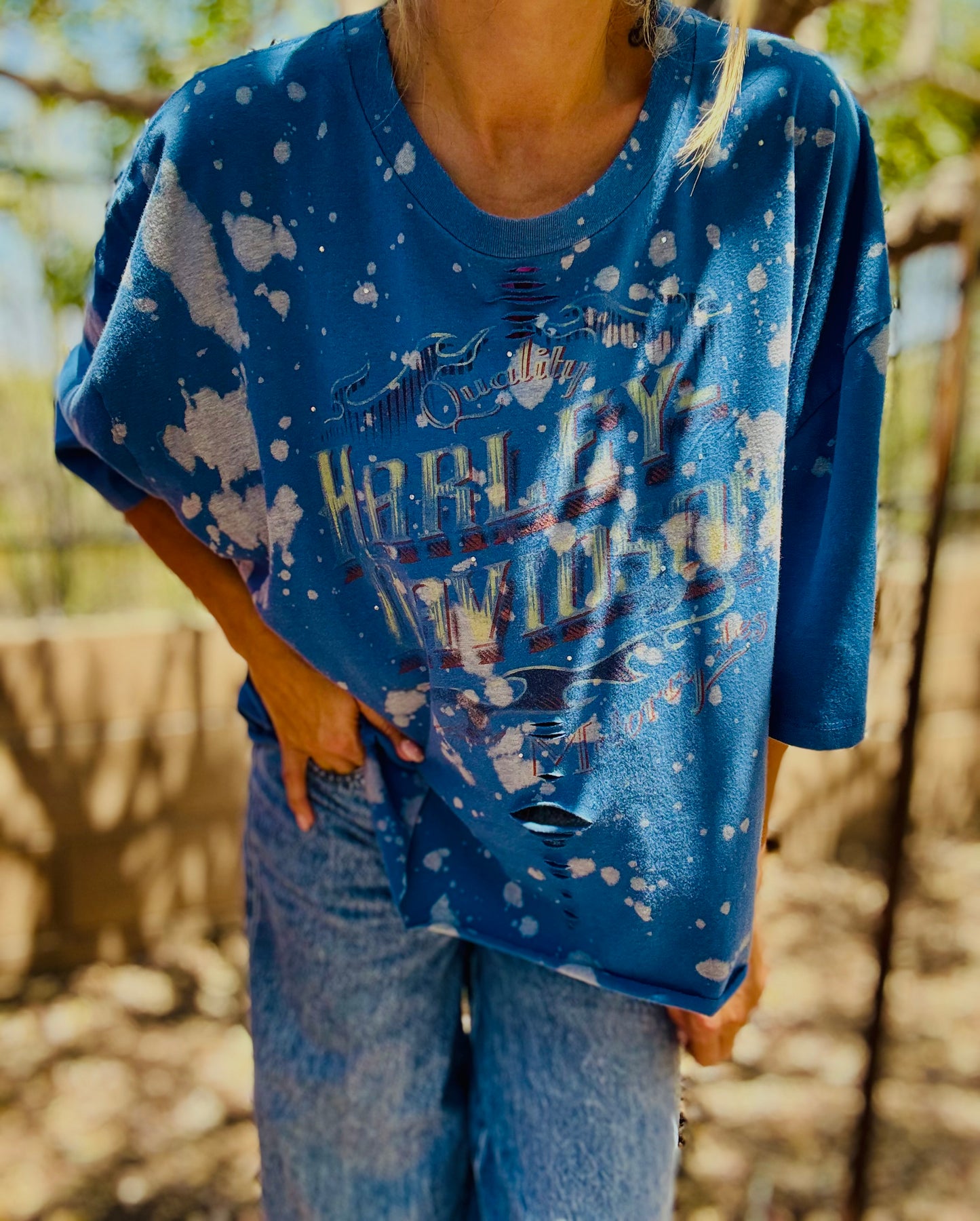 HD-AUTH TAG VINTAGE HD EAGLE BLUE - MENS 2XL