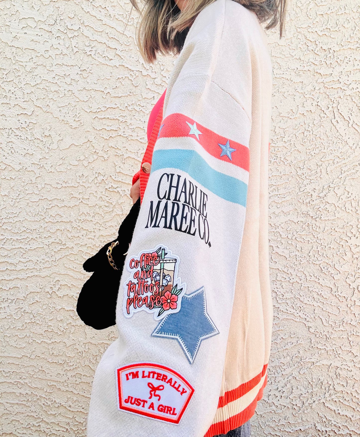 BBH-CHERRY BOMBER CARDIGAN + coffee, and tattoos please literally just a girl +￼ CM CO. babes