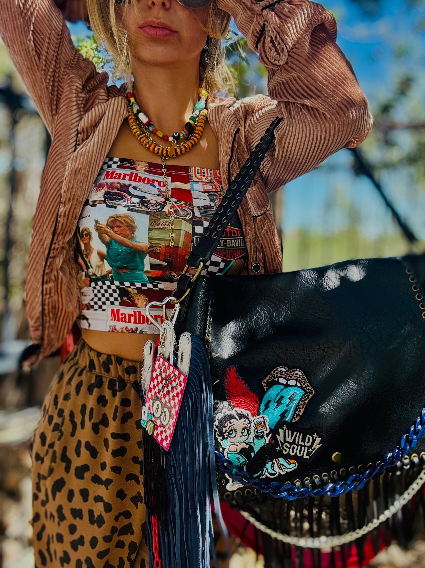 CD- edgy Betty teal - crossbody strap included** The Jerome**