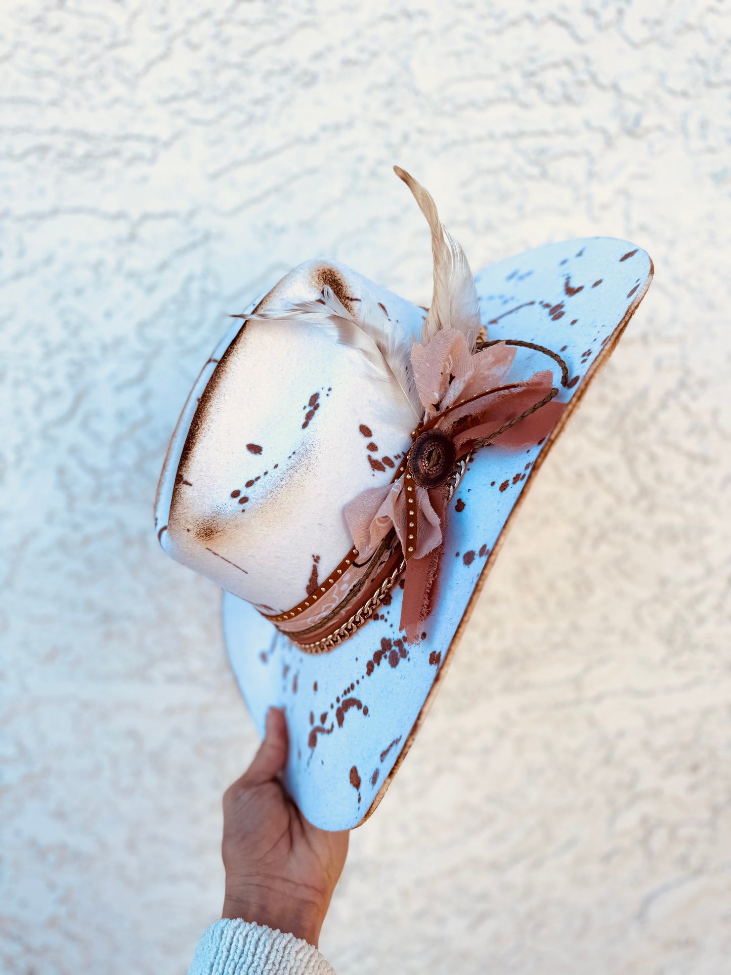 NU-Copper me In love + Dyed Ivory Traditional COWGIRL BRIM