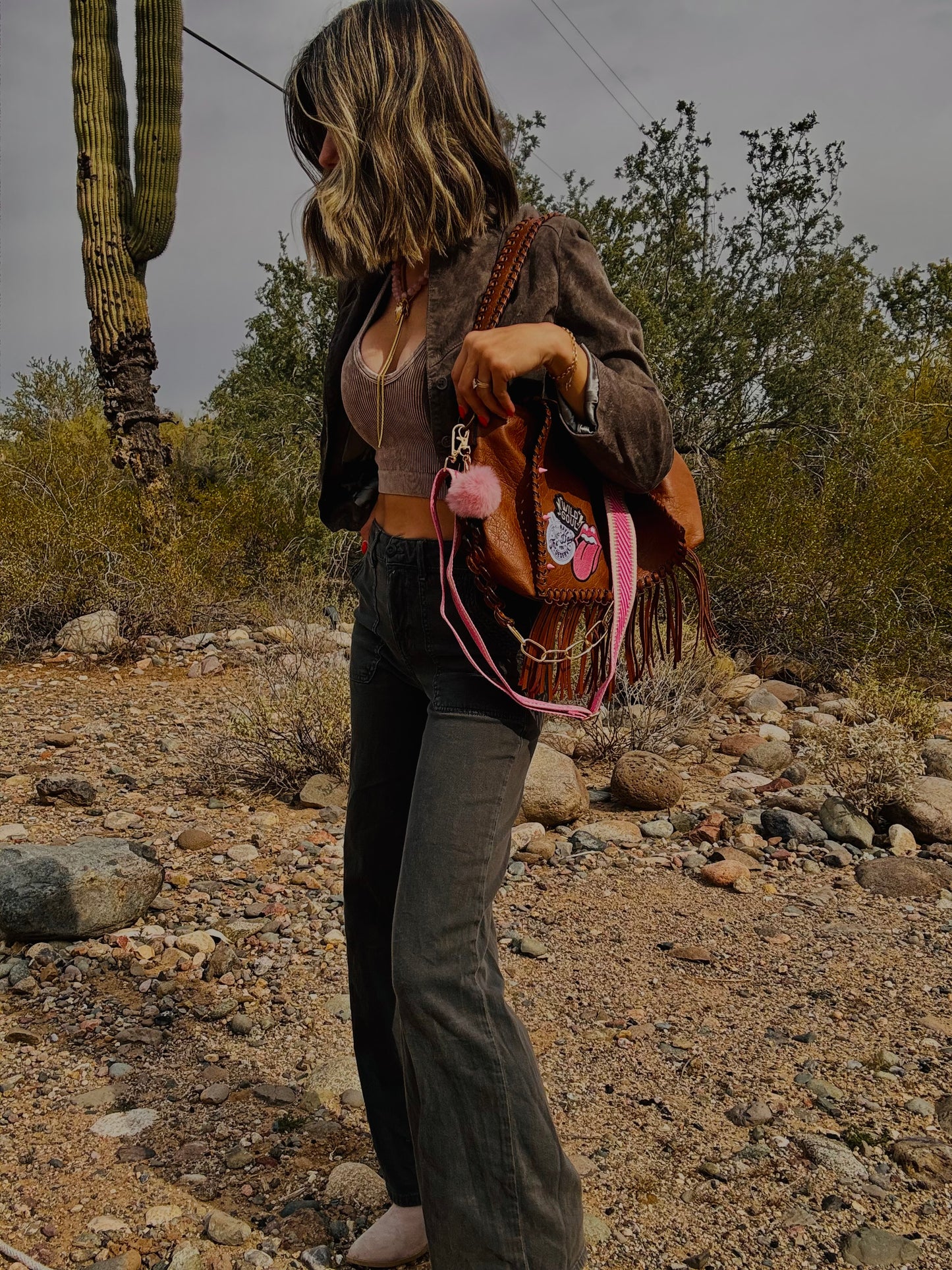 XO-DAY YOU DESERVE PINK BABE - crossbody strap included** The Jerome**