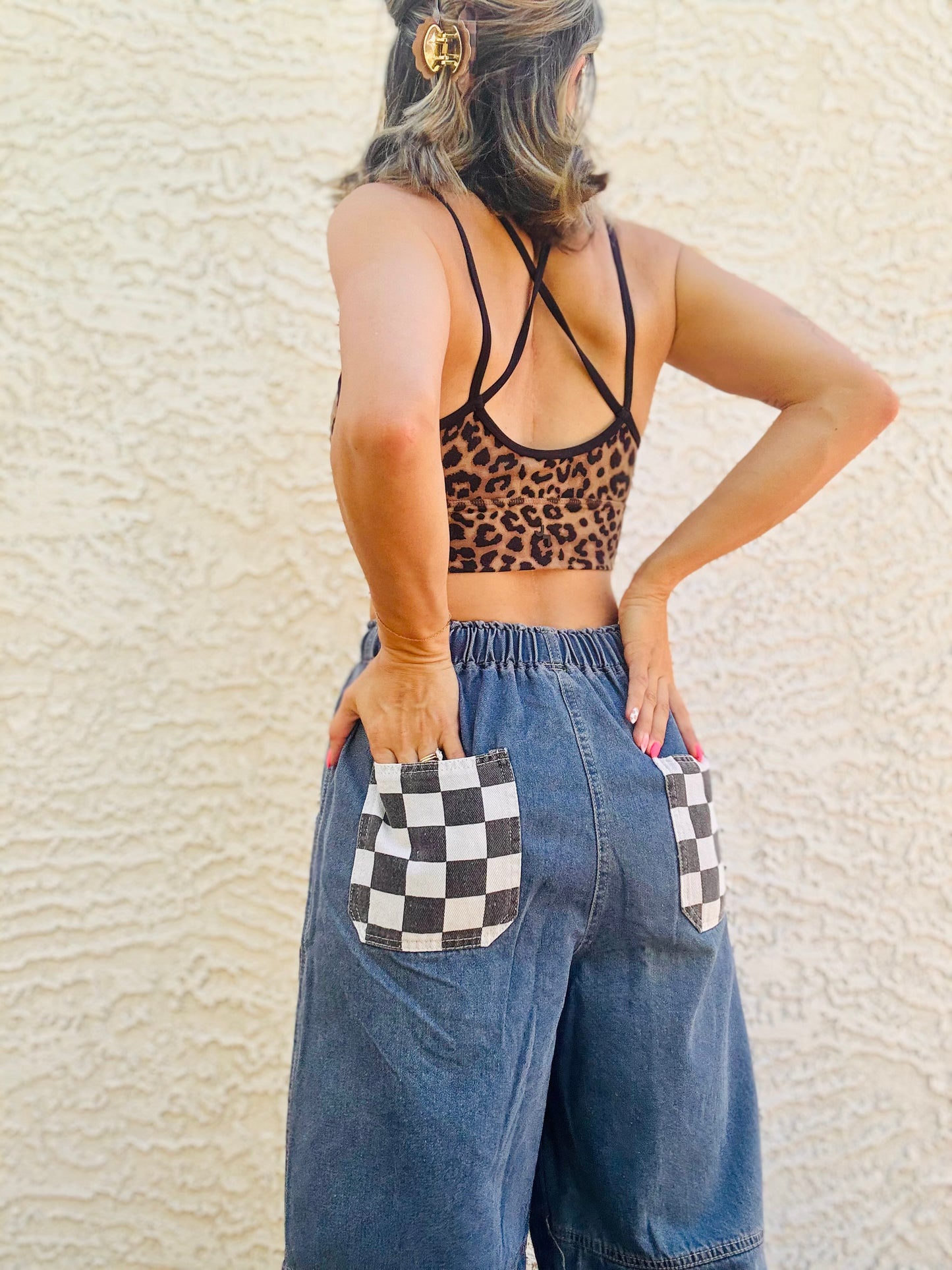 CB- CHECKERED CHARLIE +Wide Everyday leg denim