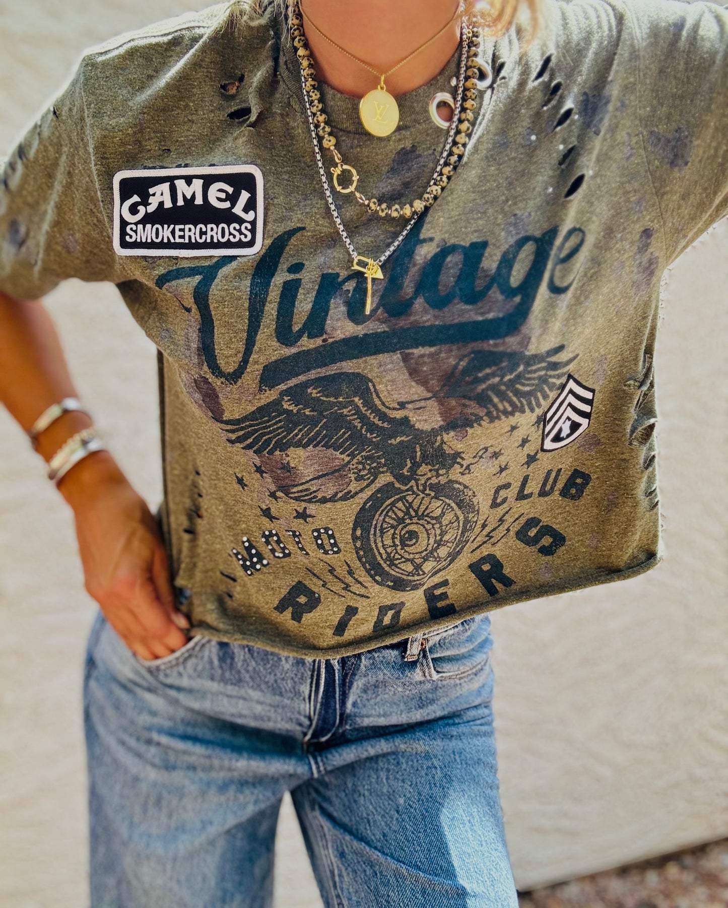TEE-vintage riders  - DAD TEE MEDIUM