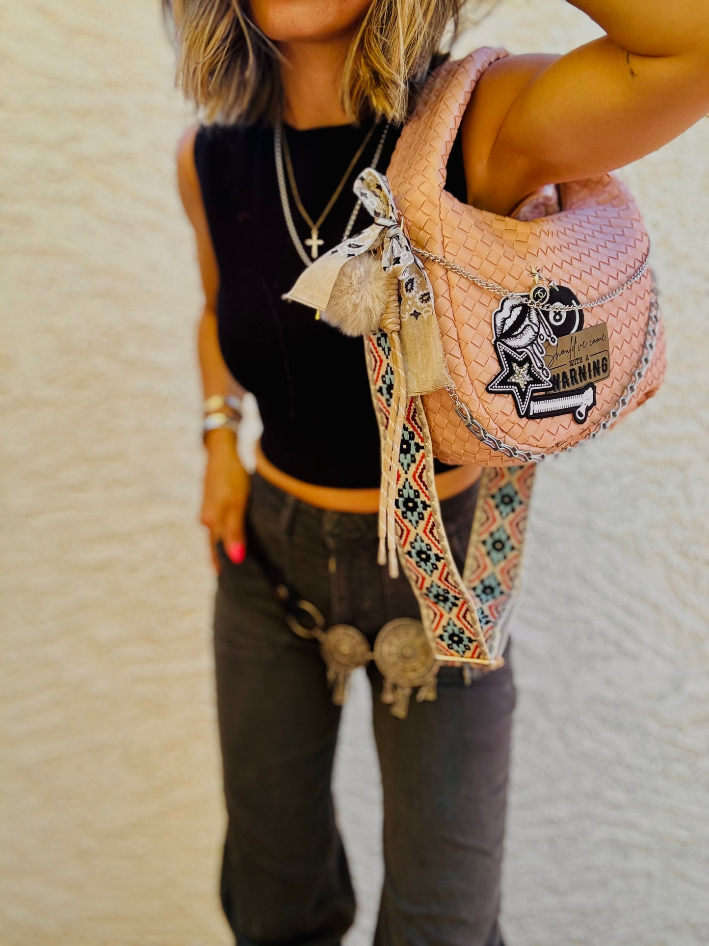 BBBC-Should’ve came with a warning, edgy, soul + CHANDLER BAG* blossom pink