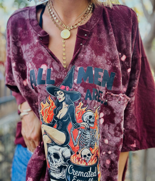 MD-all men… witchy women lace wash  -HUSBAND POCKET TEE 4XL CUT OFF BOTTOM HEM