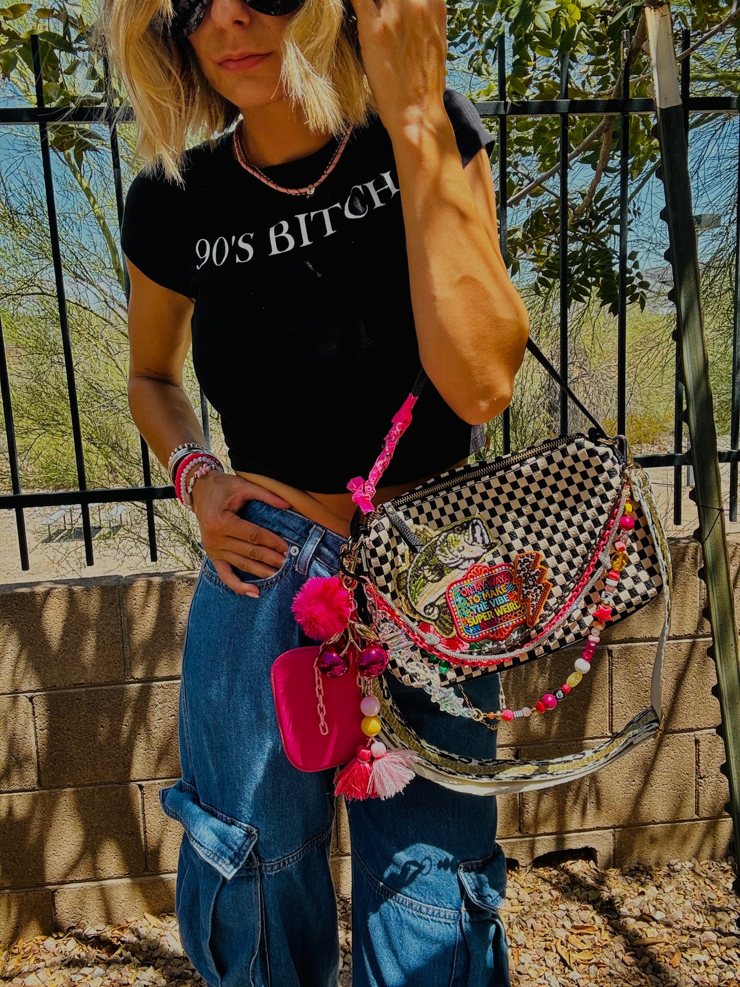 CC- embrace your weird neon bass babe +** GILBERT **3 STRAPS INCLUDED