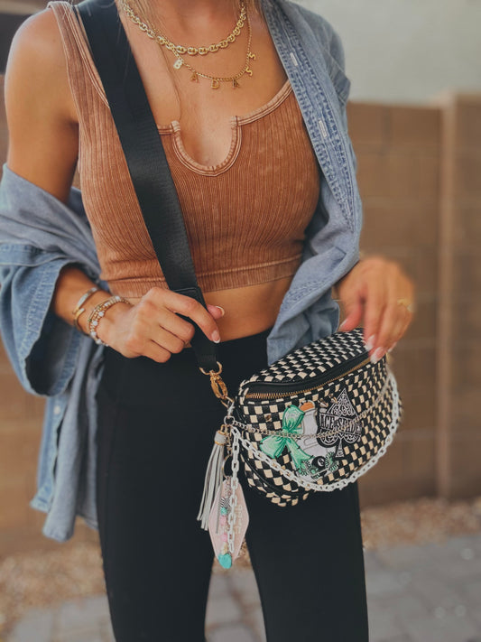 FC-Ace of Spades+handmade charms checkered OG+PHOENIX BAG