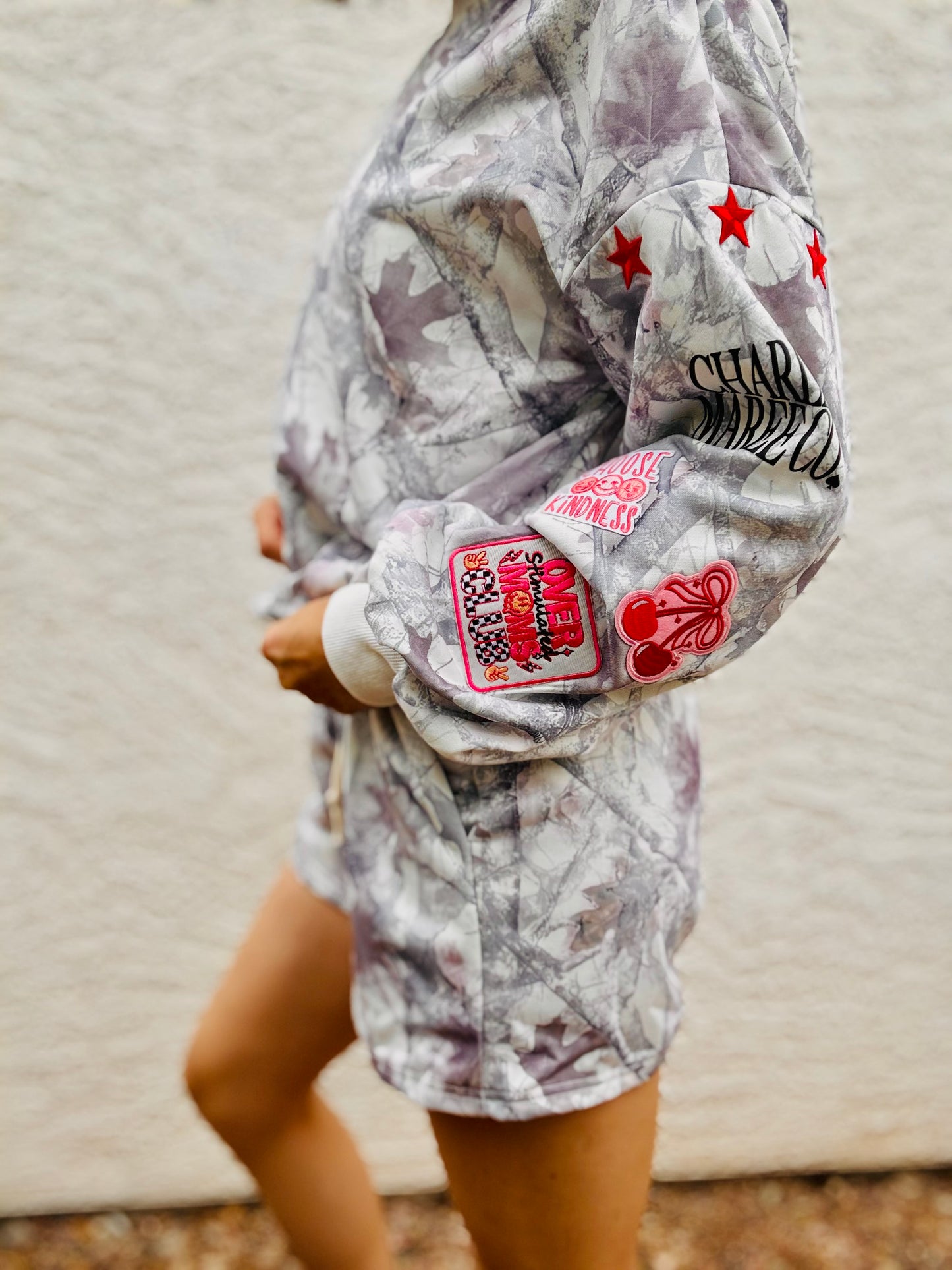 BBH-Camo Sweater & Short Set-over stimulated moms club - be happy pink