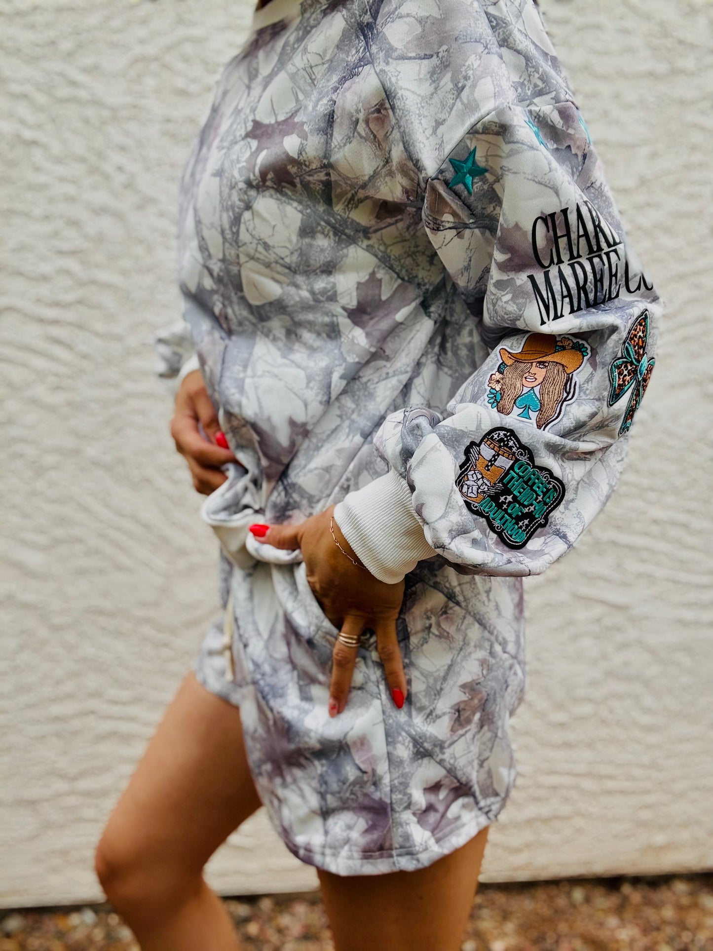 BBH-Camo Sweater & Short Set-coffee is the WD-40 of adulthood turquoise