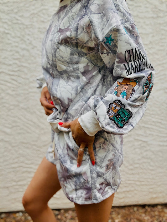 BBH-Camo Sweater & Short Set-coffee is the WD-40 of adulthood turquoise