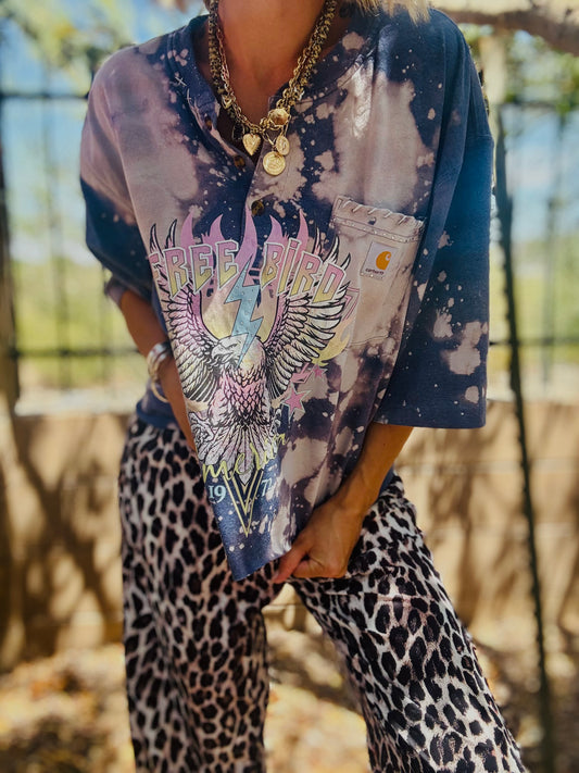 TEE-  vintage freebird- HUSBAND POCKET SHIRT - XL