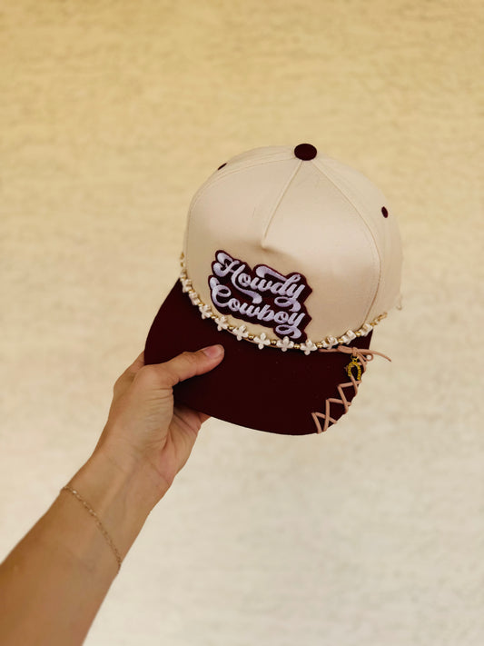 Howdy cowboy stitched premium
