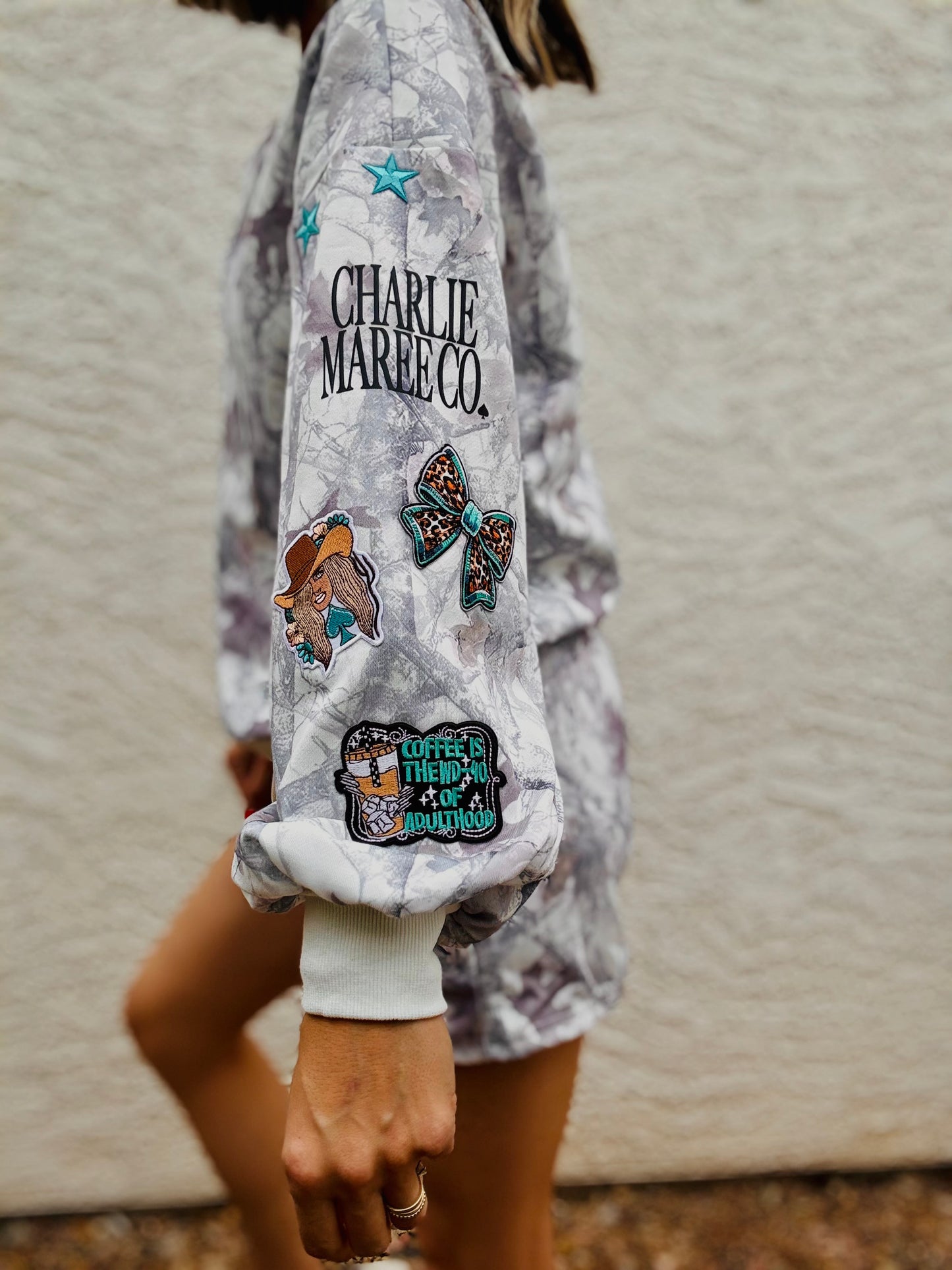 BBH-Camo Sweater & Short Set-coffee is the WD-40 of adulthood turquoise