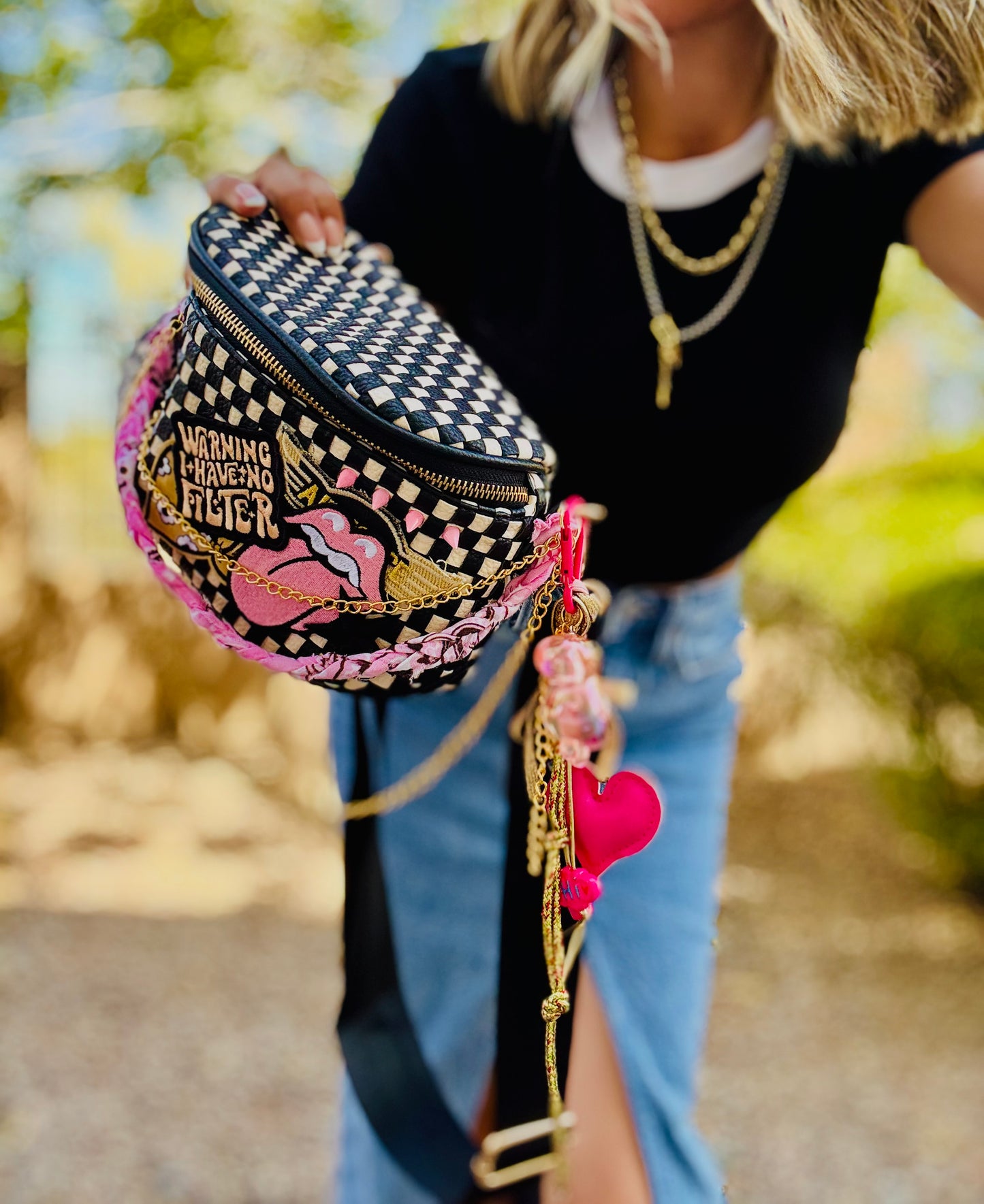 DM2-have no filter pink Dino charm+PHOENIX BAG
