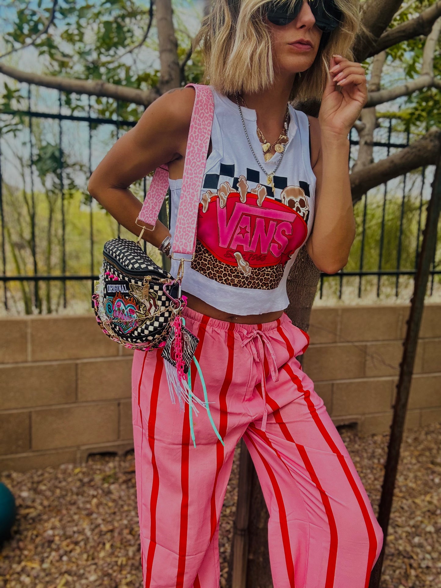 CO-original nobody’s darlin + PHOENIX BAG black checkered - 2 straps included