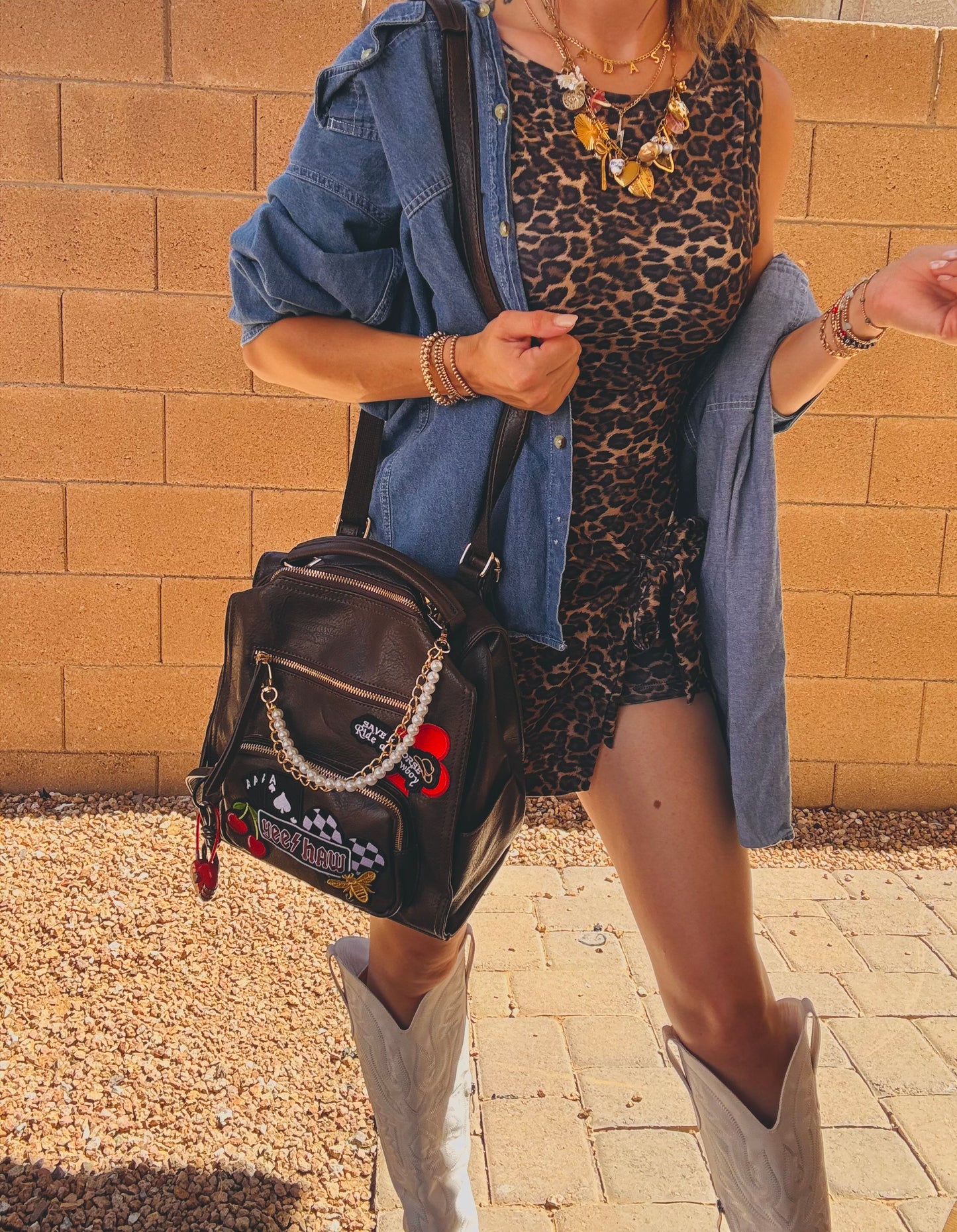 LF-YEEHAW Save a horse ride, a cowboy + chocolate leather ￼ *PAYSON BAG**
