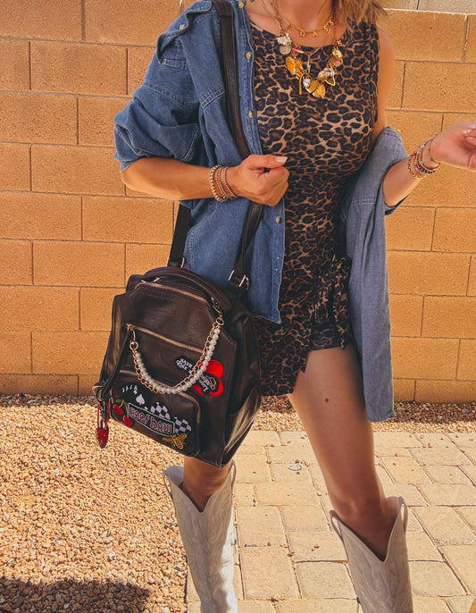 LF-YEEHAW Save a horse ride, a cowboy + chocolate leather  *PAYSON BAG**
