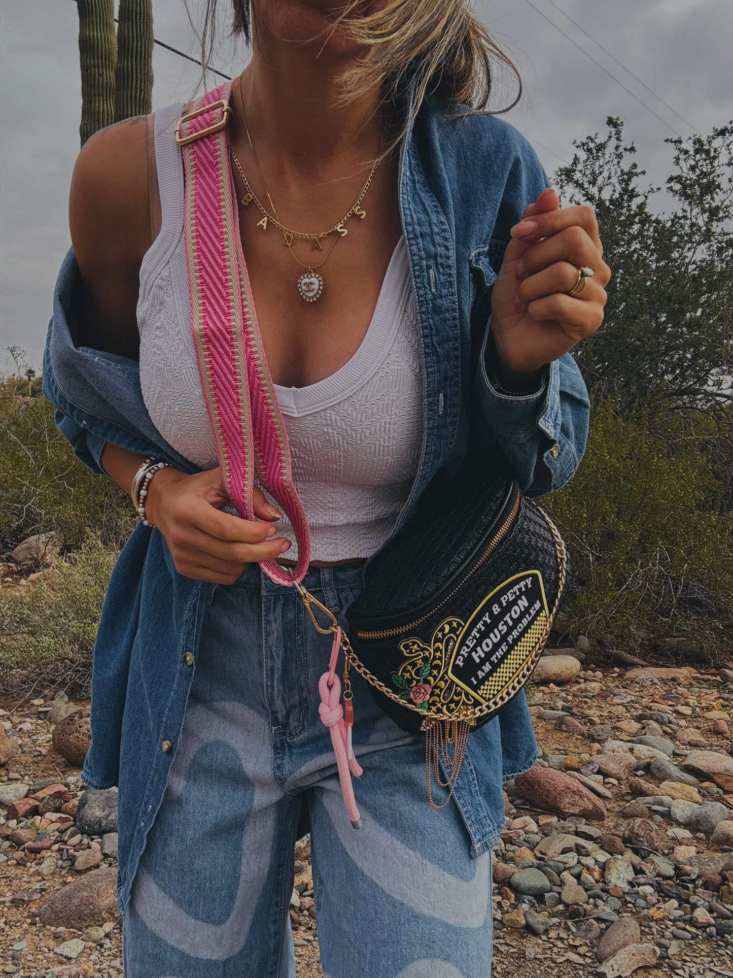 NY-pretty and Petty Houston I’m the problem +PHOENIX BAG