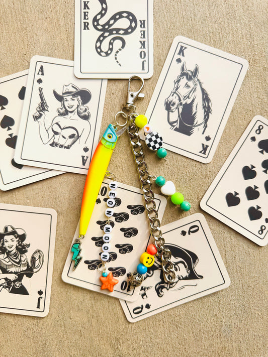 PC-neon moon+purse charm candy