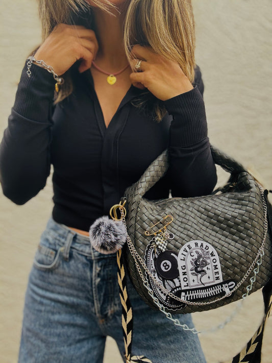 AM-long live rad women*CHANDLER BAG**charcoal grey