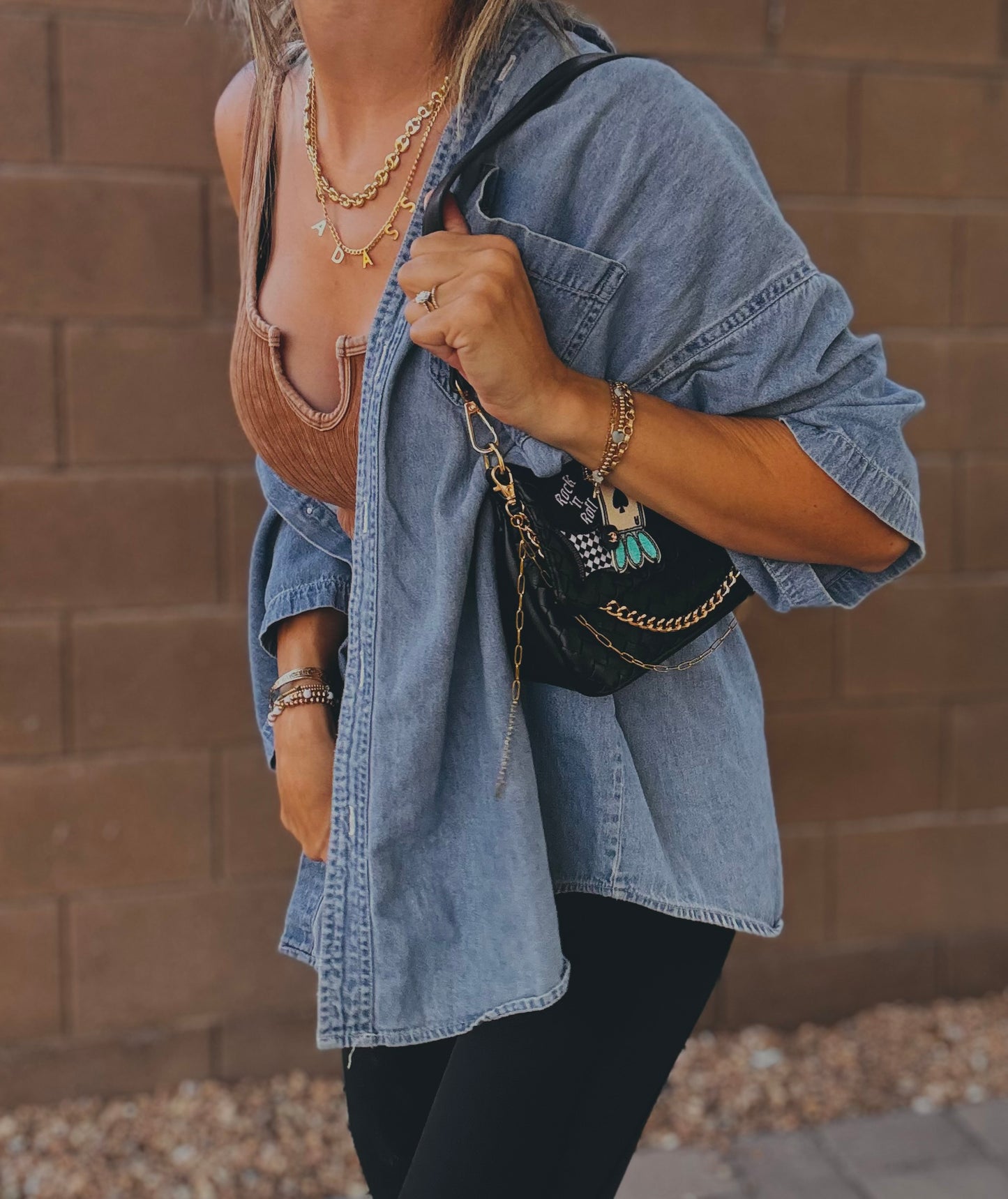 FC-vintage rock and roll+ UPCYCLED AUTHENTIC BUTTON+*Scottsdale 2-1*