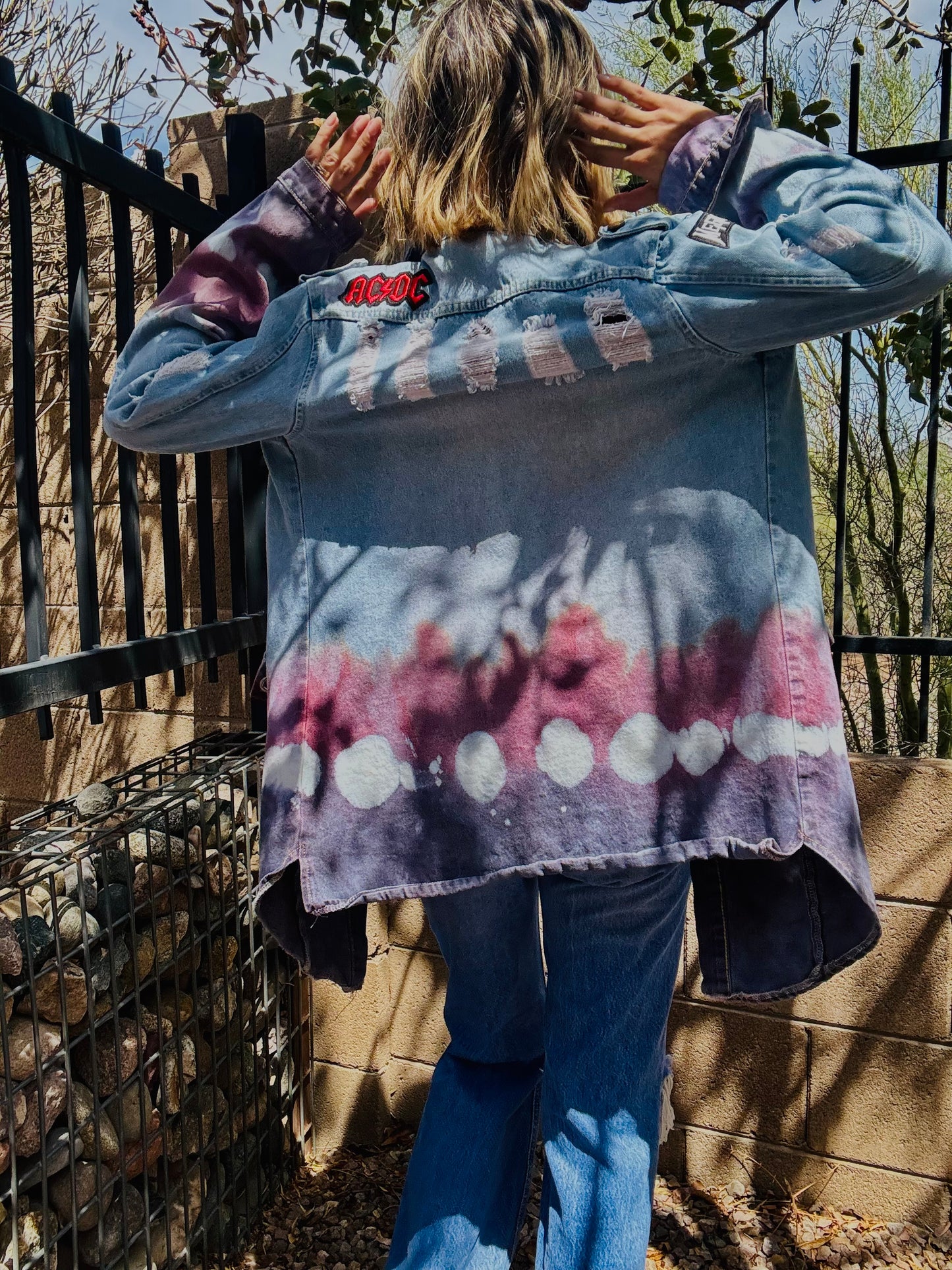 AUG-DYED DENIM BAND JACKET- SIZE MEDIUM oversized