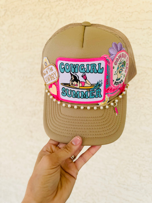 CM CO. Cowgirl Summer coastal Trucker