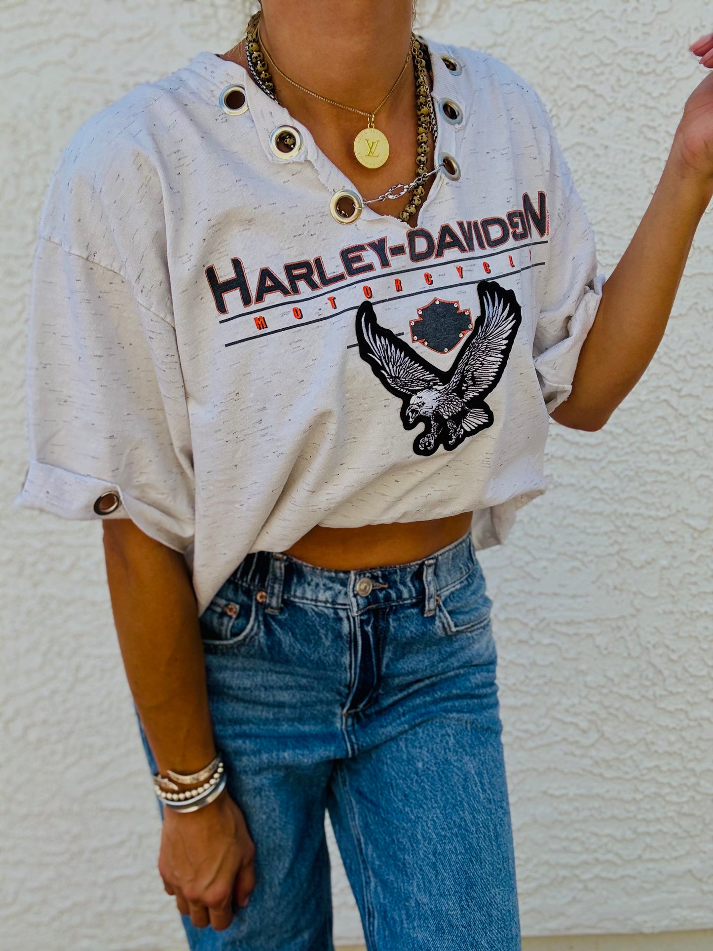 TEE-AZ BIKE BABE Metal collar  - DAD TEE XL