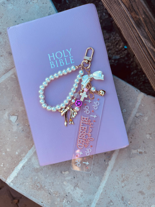 BBC-BIBLE VERSE +hand beaded+ simply blessed 2￼