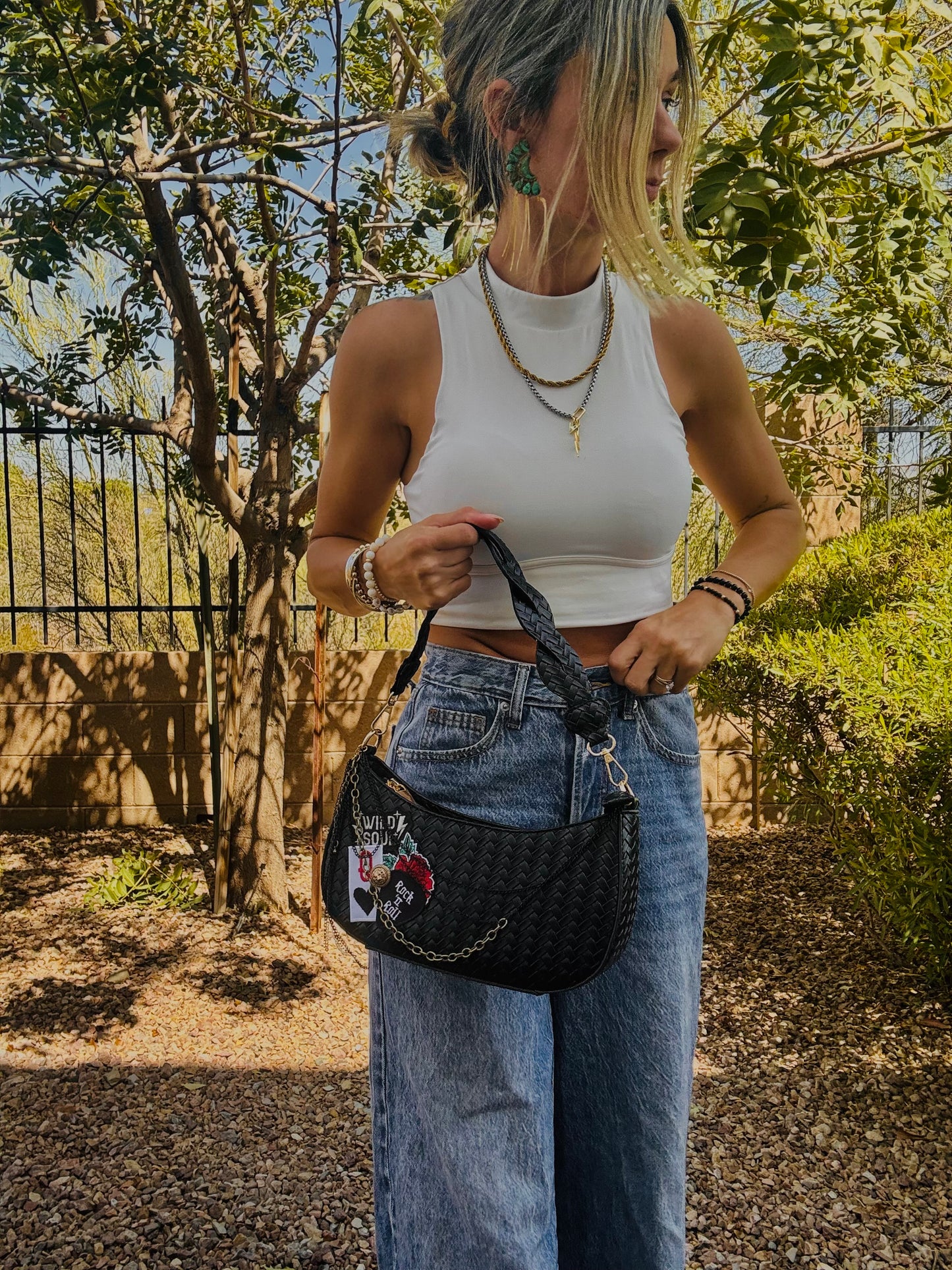 UM-QUEEN WILD SOUL + Braided modern Shoulder Bag￼ *THE SAMANTHA**