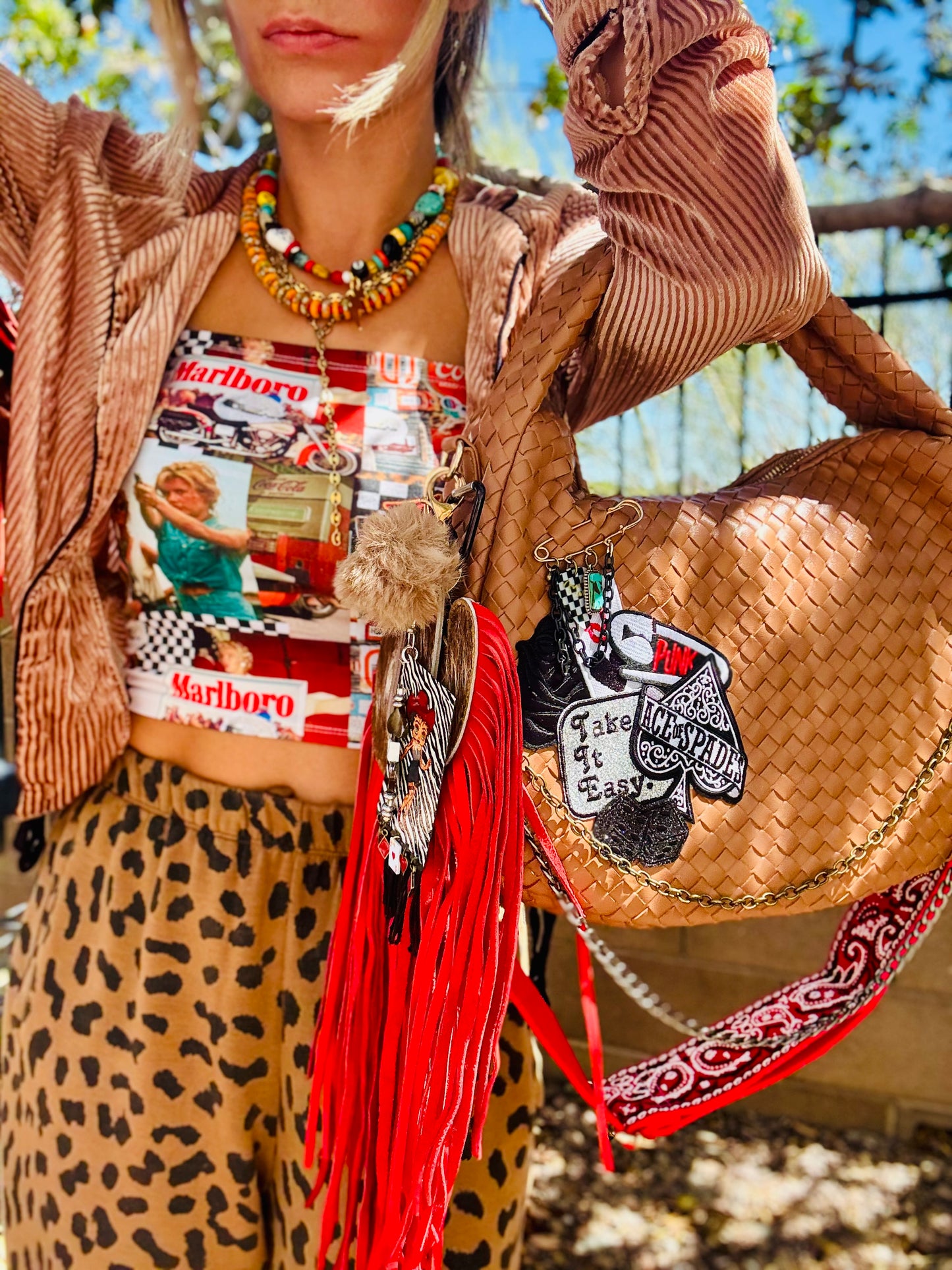 CD- edgy punk Betty  + CHANDLER BAG* comes with 2 straps worn 3 ways