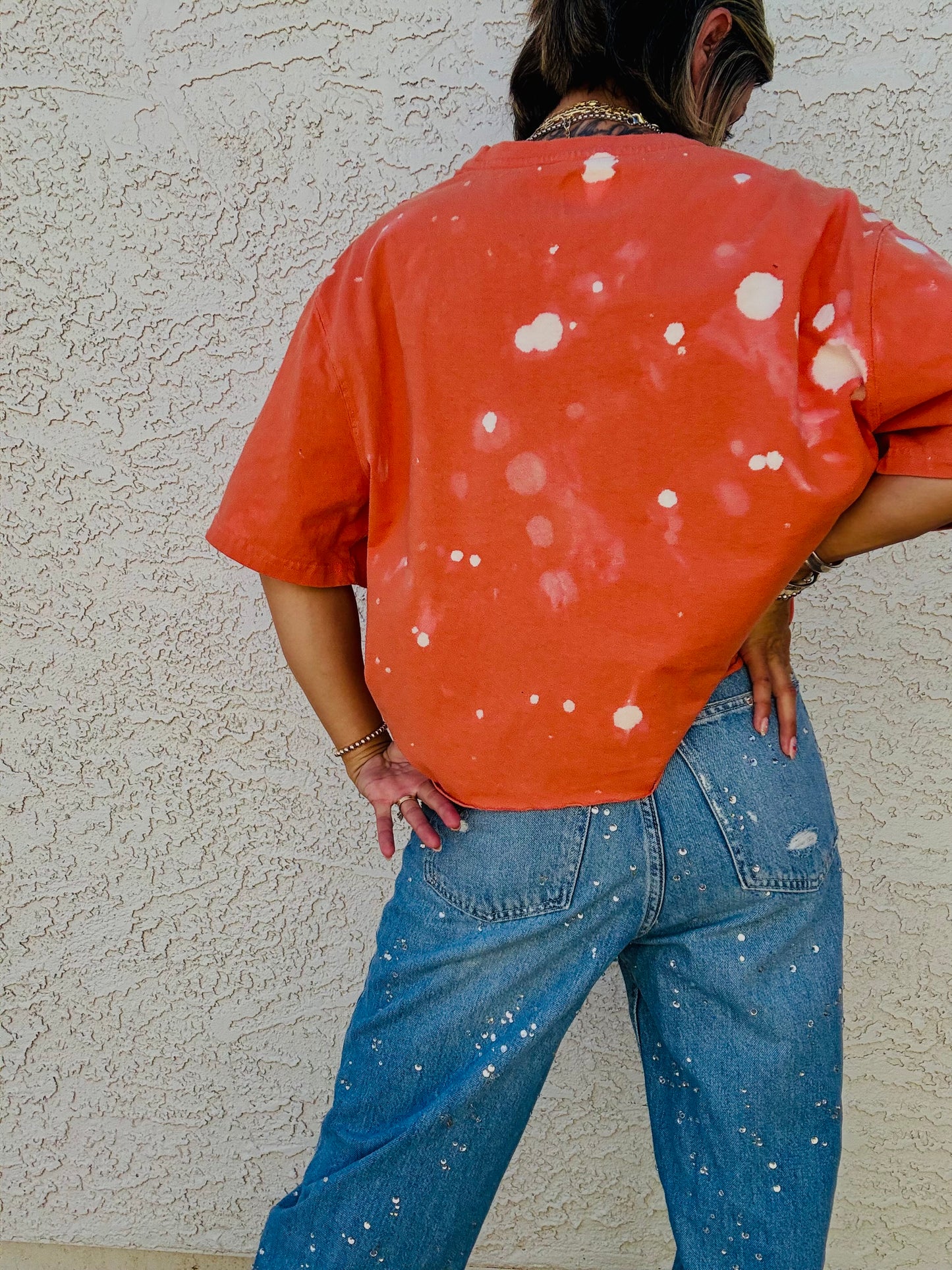 HD- turquoise  beaded and this is why I wanted to stay home DISTRESSED POCKET SHIRT - MENS XL CUT