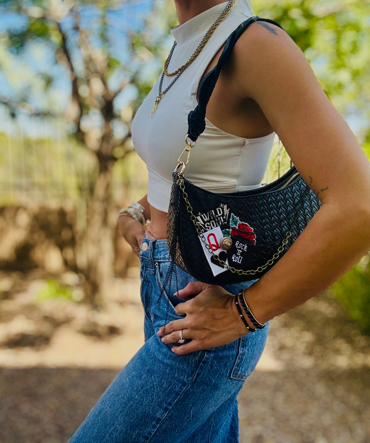 UM-QUEEN WILD SOUL + Braided modern Shoulder Bag￼ *THE SAMANTHA**