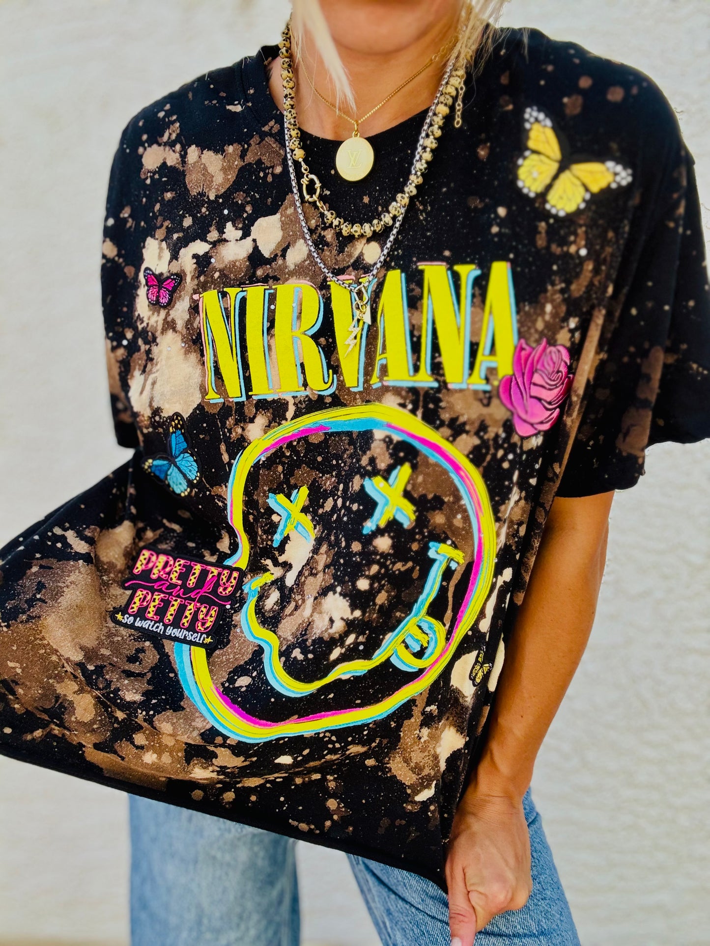 TEE-neon band babyyyy  - DAD TEE LARGE