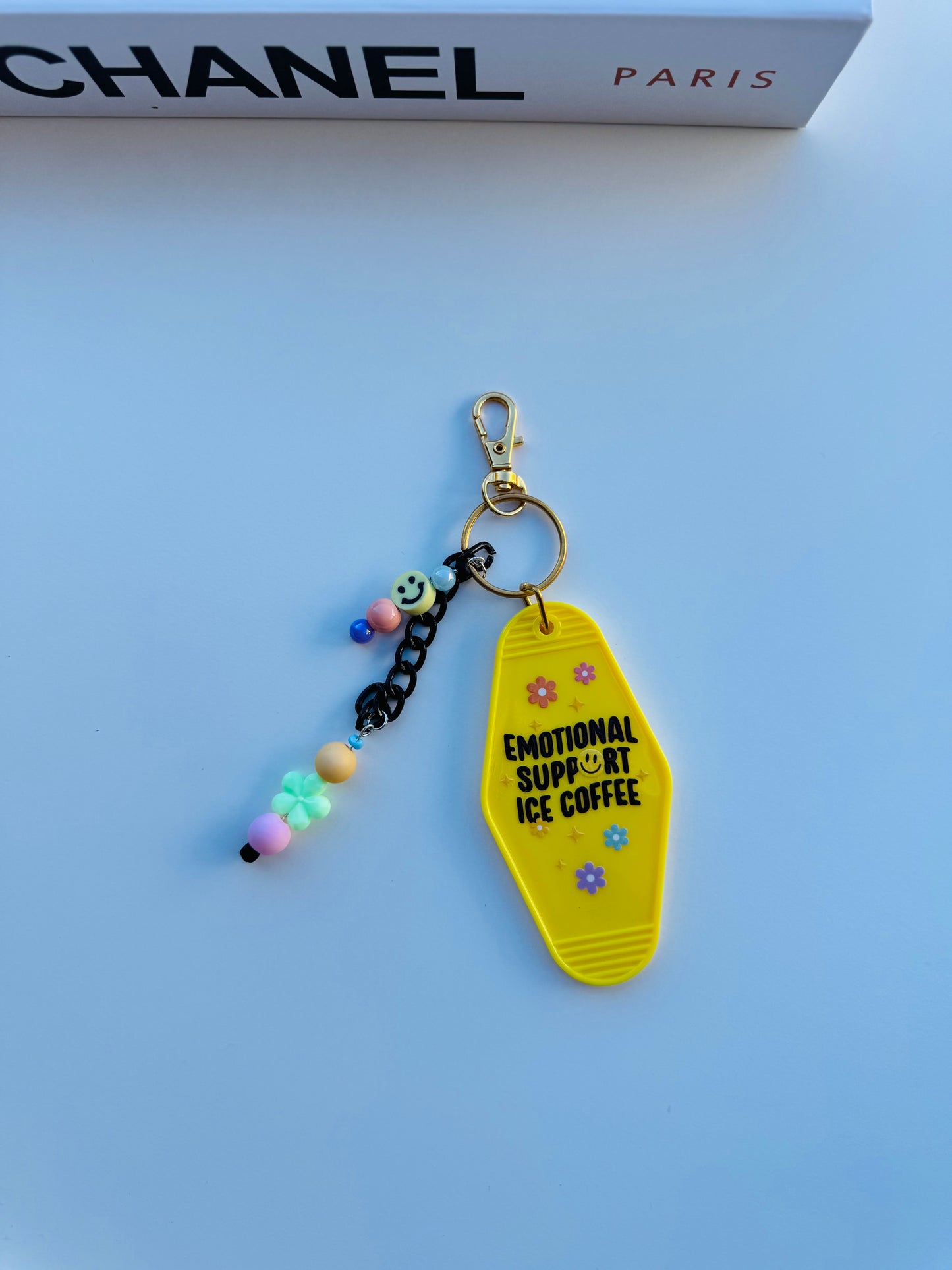 Hand beaded hotel keychain 10