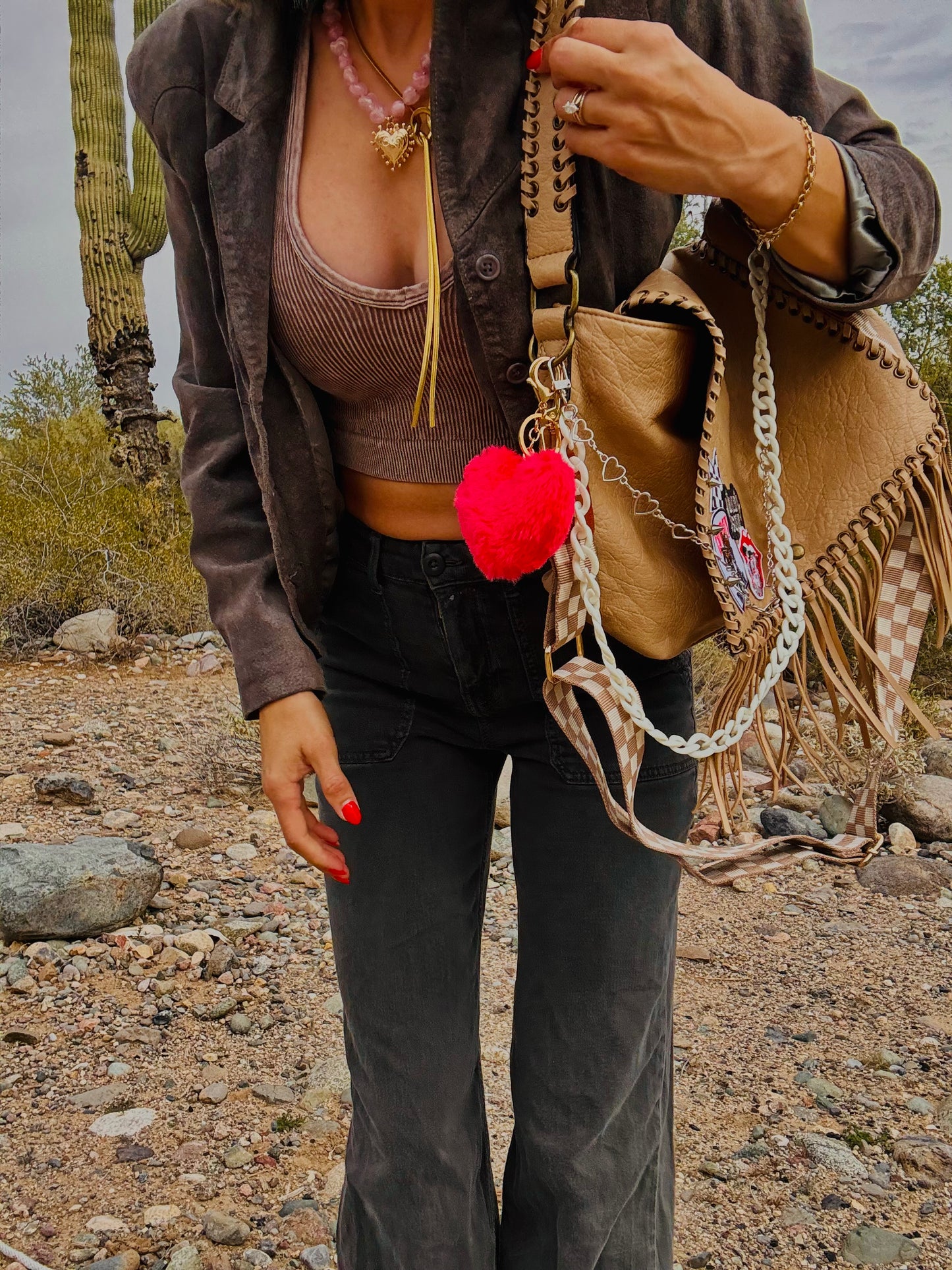 XO-Cowboy take me away pink - crossbody strap included** The Jerome**