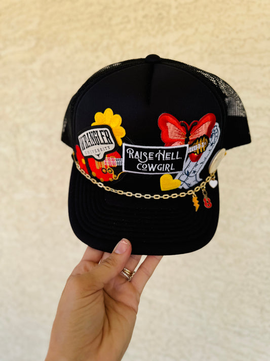 CM CO. Raise Hell Cowgirl band Trucker