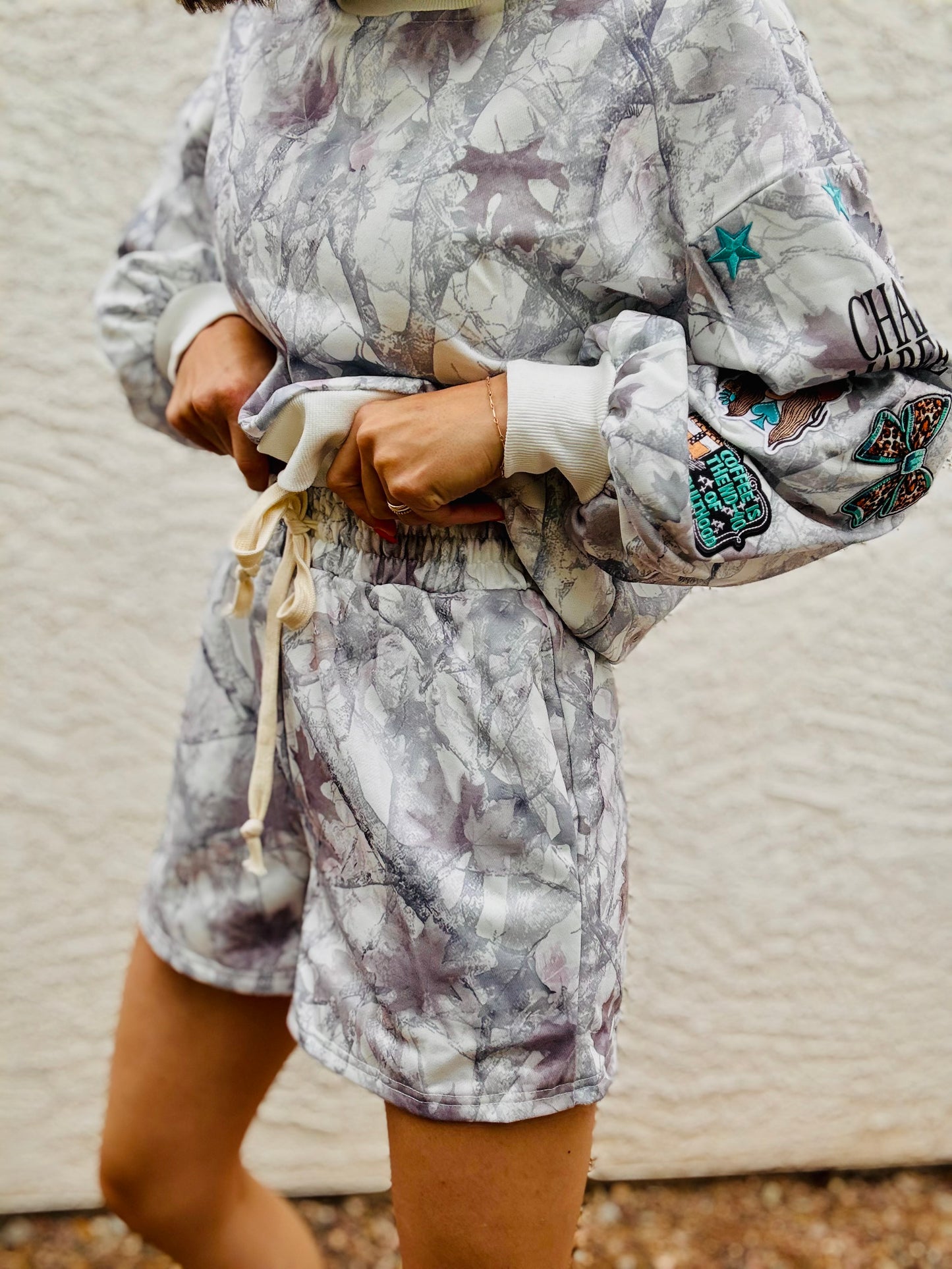 BBH-Camo Sweater & Short Set-coffee is the WD-40 of adulthood turquoise