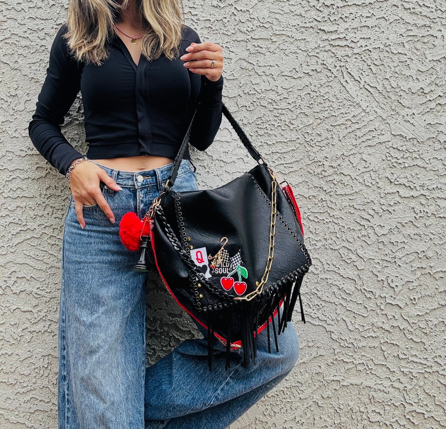AM- all hail, the queen TAKE IT EASY BLACK ￼- crossbody strap included** The Jerome**