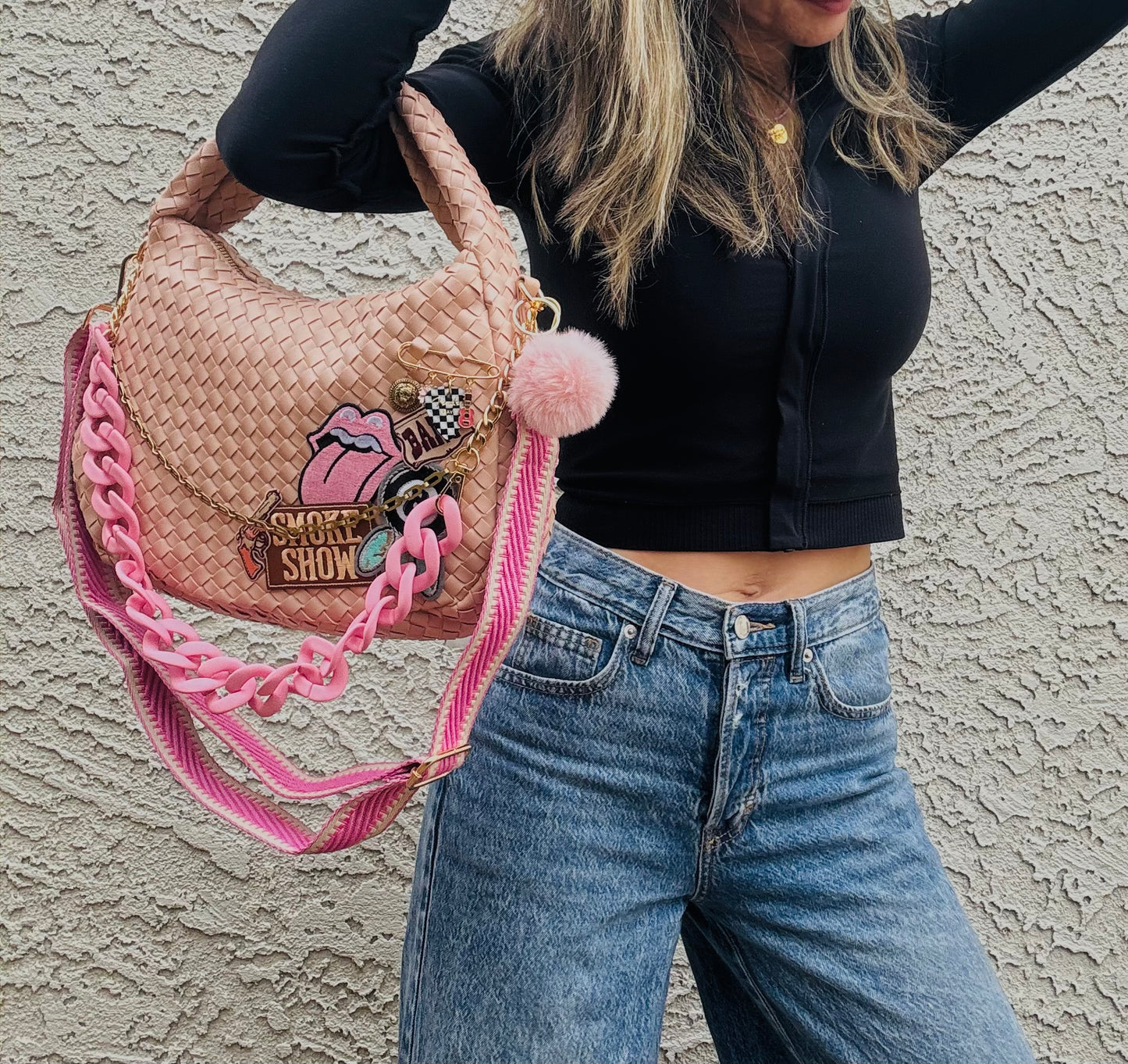 AM-SMOKESHOW bang bang *CHANDLER BAG**blossom pink