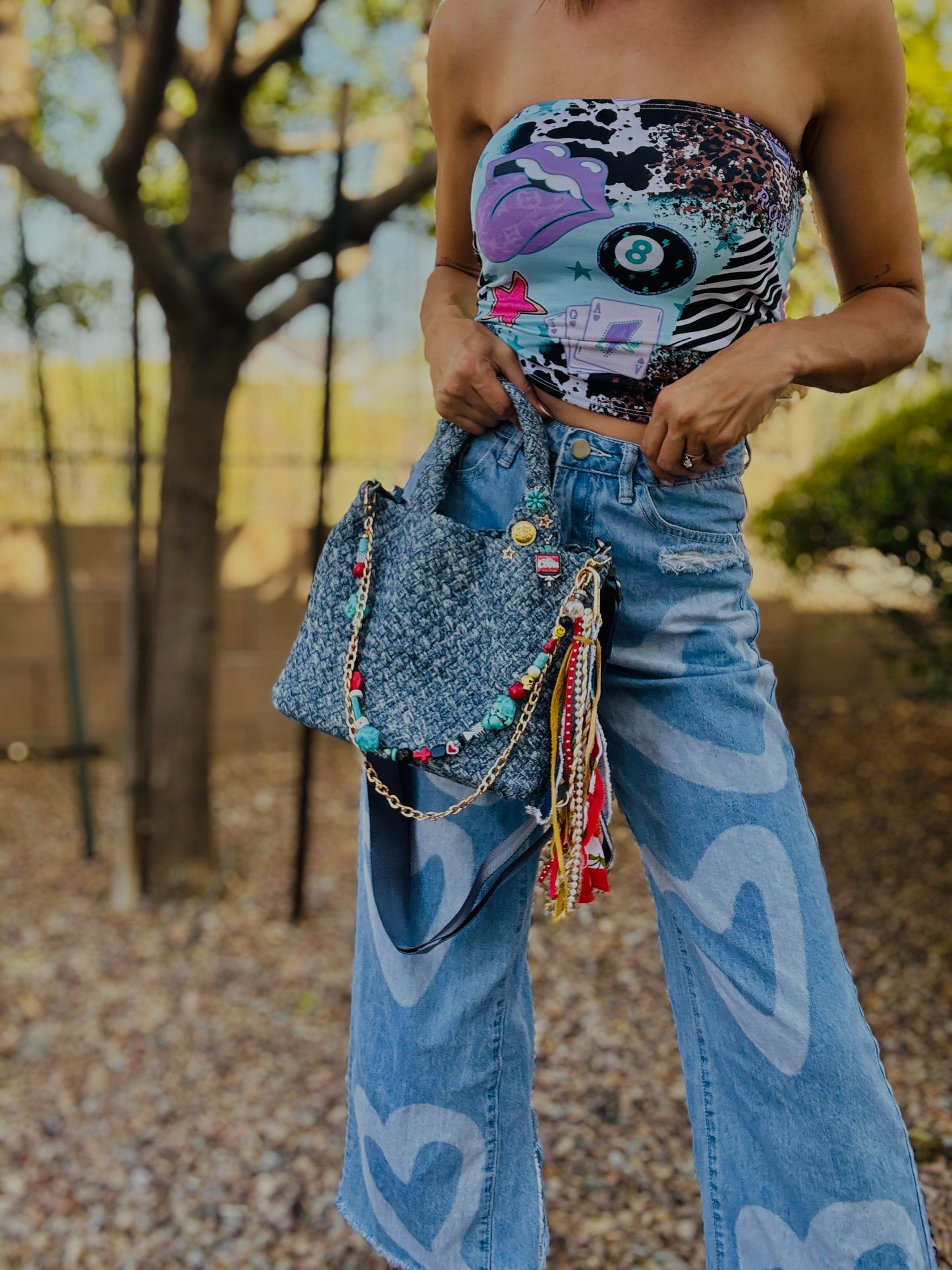 SAT- #2 - LIMITED EDITION DENIM CROSSBODY TOTE