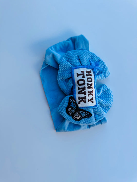 Bfs-baby elastic headband bow patched Honky Tonk