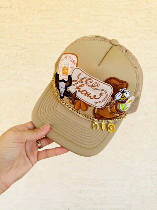 888 yee haw cowboy tears tan