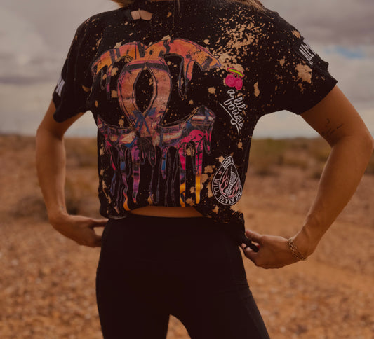 VT-vintage band pink theme  - Black TSHIRT